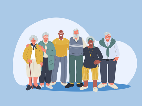 Illustration Koordination Gesundheit Älterer von Envato Elements lizensiert nur für QPK BASZ