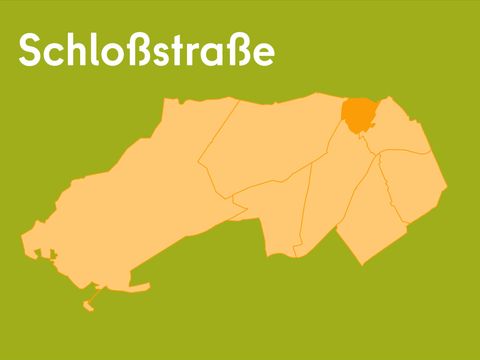 Übersichtskarte über den Bezirk mit hervorgehobener Bezirksregion Schloßstraße