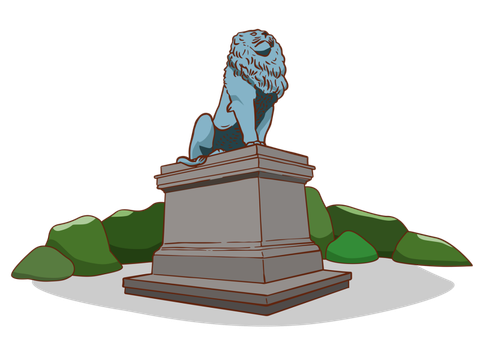 Flensburger Löwe aus der Audiowalk-Reihe Wannsee