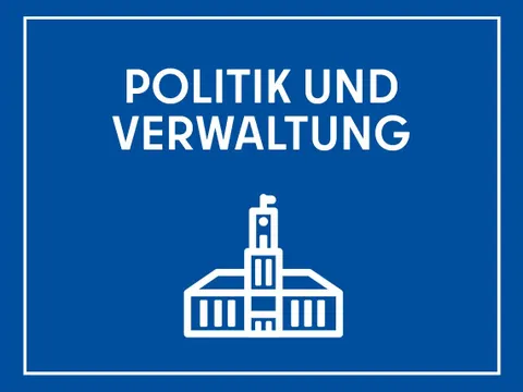 Grafik mit der Aufschrift "Politik und Verwaltung"