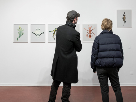 In der Ausstellung „Umrisse“ von Moritz Haase (Bild: Amélie Losier)