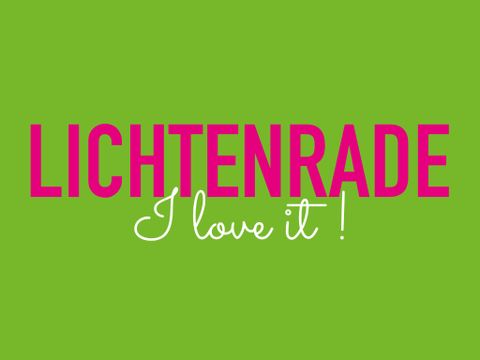 Bunte Grafik auf der "Lichtenrade, I love it" steht.
