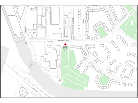 Lageplan geplanter Standort