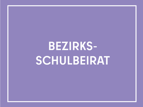 Teaser mit der Aufschrift Bezirksschulbeirat
