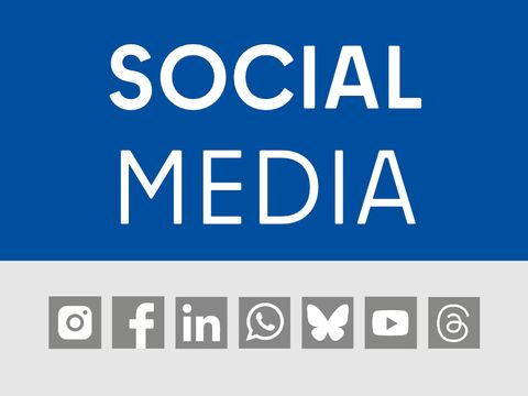 Grafik mit Social Media Icons