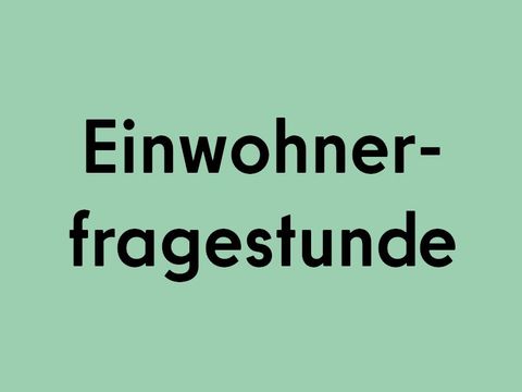 Teaser Einwohnerfragestunde