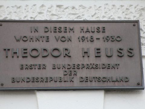 Gedenktafel für Theodor Heuss (Bild: Pressestelle T-S)
