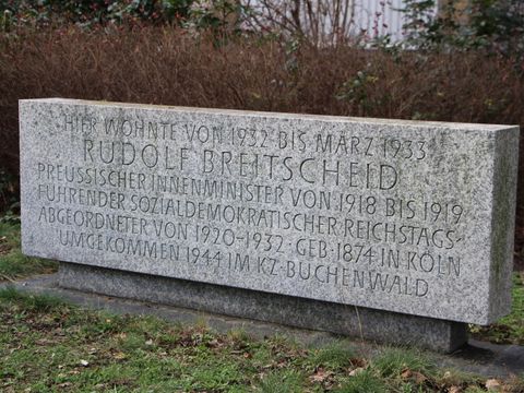 Gedenkstein für Rudolf Breitscheid