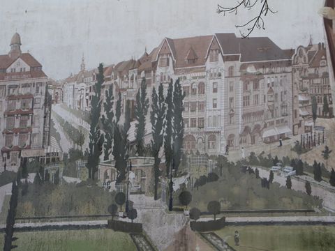 Wandbild des Bayerischen Platzes in der Rosenheimer Straße/Ecke Landshuter Straße