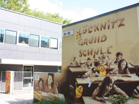 Die Löcknitz-Grundschule in der Münchener Straße