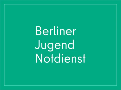Kachel mit Aufschrift Berliner Jugend Notdienst