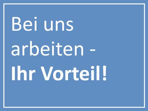 Kachel mit Text Bei uns arbeiten, ihr Vorteil