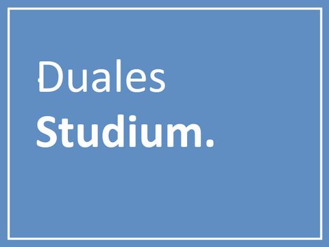Kachel mit Text Duales Studium