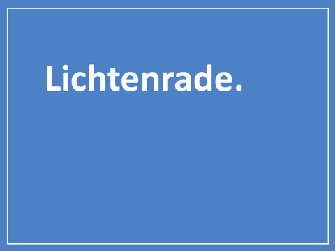 Kachel mit Schriftzug Lichtenrade