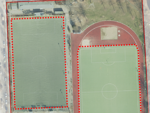 Sportplatz Halkerzeile – Sanierung von zwei Kunstrasenspielfeldern