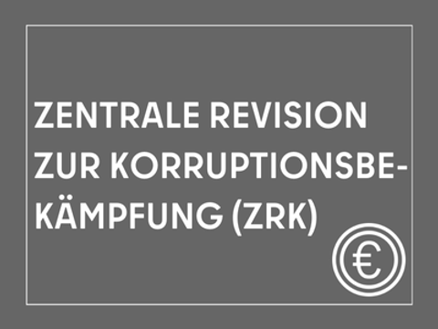 Kachel Zentrale Revision zur Korruptionsbekämpfung