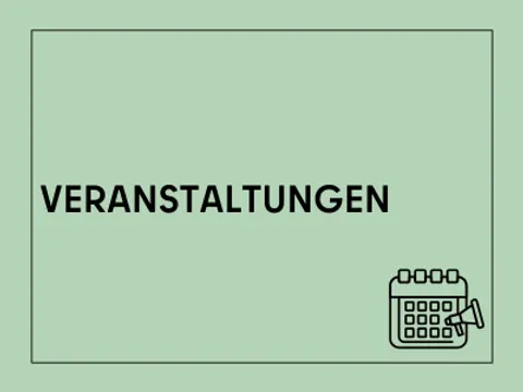 Kachel mit der Aufschrift Veranstaltungen