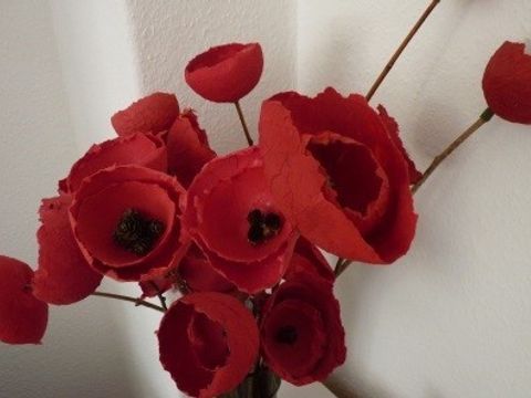 gebastelte Mohnblüten
