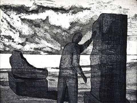 Nuria Quevedo, Ohne Titel, 1995, Aquatinta, Kunstverleih Treptow-Köpenick