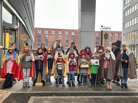 Sternsinger 2025 in der Rudower Chaussee in Adlershof