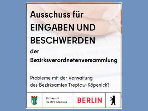 Eingaben und Beschwerden Flyer
