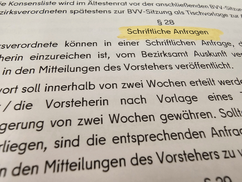 Schriftliche Anfragen