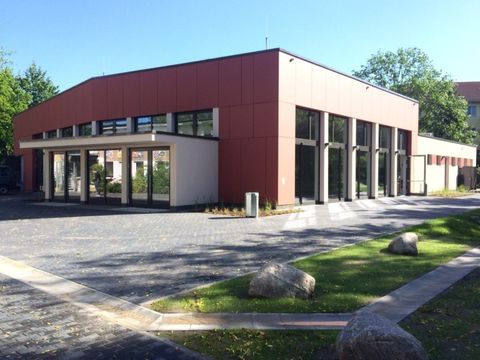 Merian Schule - Blick auf den Neubau des Mehrzweckgebäudes
