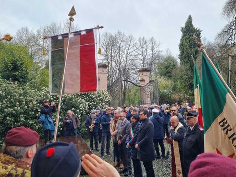 Bezirksbürgermeister Igel und BVV Vorsteher Groos zur Gedenkveranstaltung in Albinea, Italien