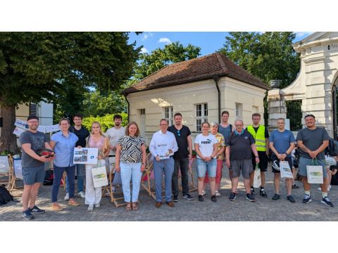 Preisträgerinnnen und Preisträger STADTRADELN 2025 auf der Schlossinsel Köpenick
