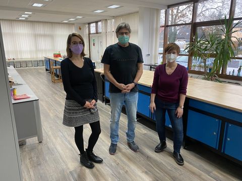 Frau Weingart zu Besuch beim freien Träger TJP e.V. (Bild: BA Treptow-Köpenick)
