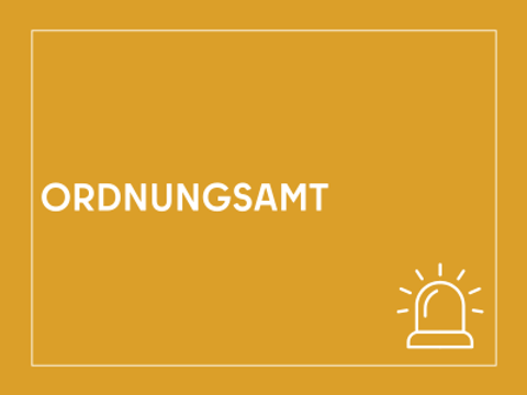 Kachel mit der Aufschrift Ordnungsamt