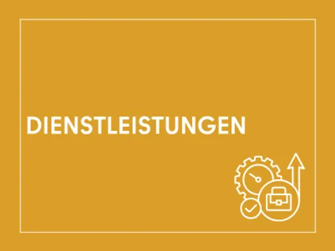Kachel mit der Aufschrift Dienstleistungen