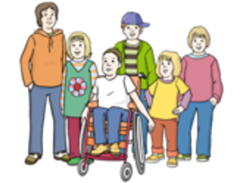 fünf Kinder und Jugendliche