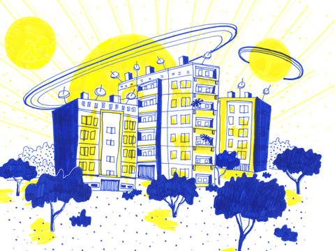 Logo des Quartiermanagements Kosmosviertel