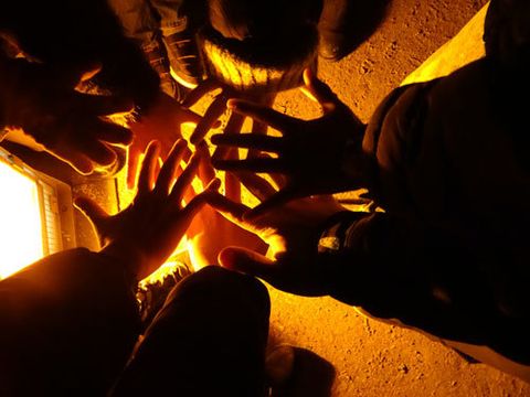 Fotogruppe der Burg