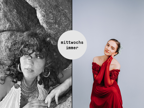 flyer für mittwochs immer am 02.09. - abgebildet sind die beiden acts für den abend
