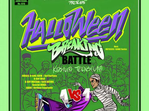 flyer für das halloween breaking battle von outreach