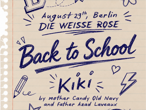 flyer für die veranstaltung - backt to school kiki
