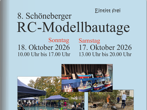 flyer für die schöneberger modellbautage - alle infos stehen auch im text