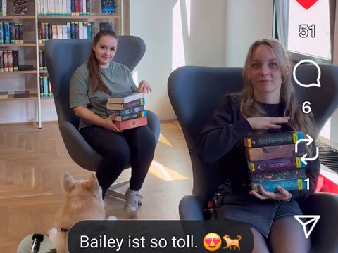 Instagram-Beitrag über die neuen Drehsessel