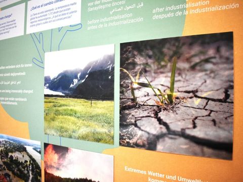 Einblick in die Ausstellung "Klima Snacks"