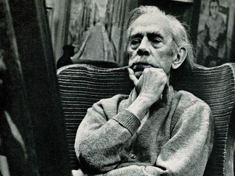 Otto Nagel im Sessel
