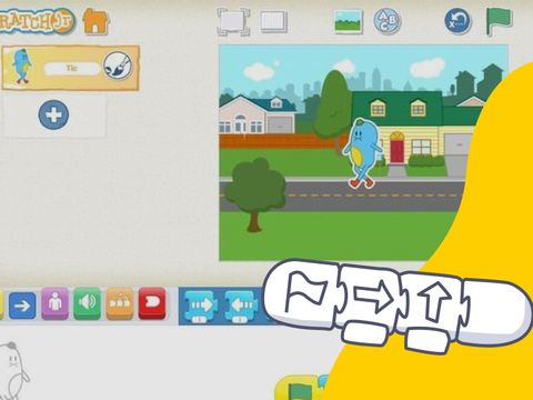 Interface der Plattform Scratch Jr