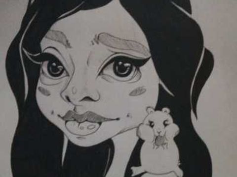 Mädchen mit Hamster