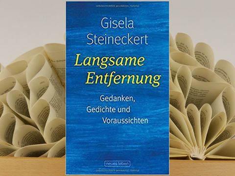 Buch mit gefalteten Blättern im Hintergrund
