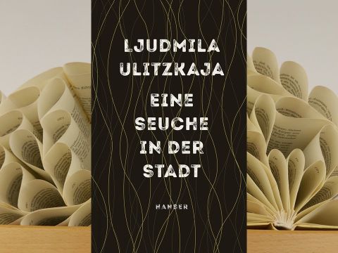 Buch mit gefalteten Blättern im Hintergrund