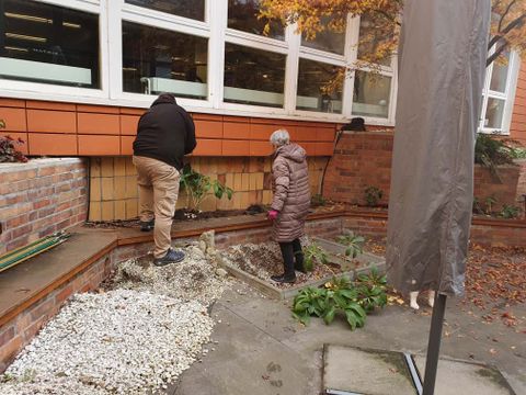 Neue Bepflanzung im Lesegarten