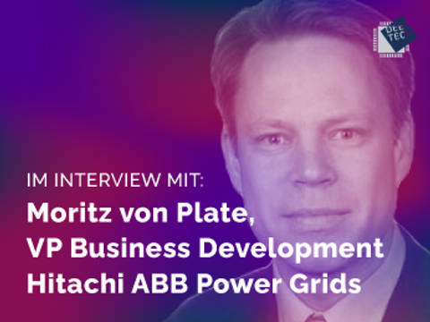 Portrait von Moritz von Plate mit Deep Tech Logo