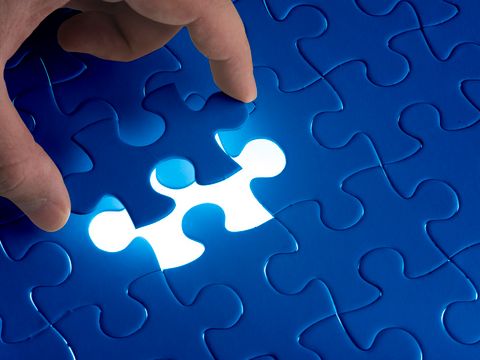 Fehlende Jigsaw Puzzlespielstück