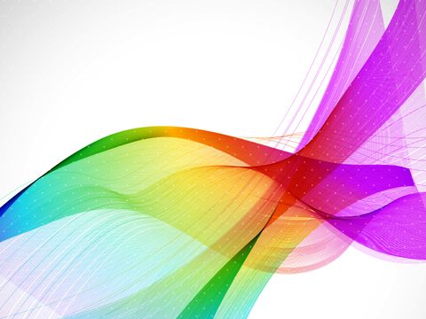 bunte Linien in Wellenformen